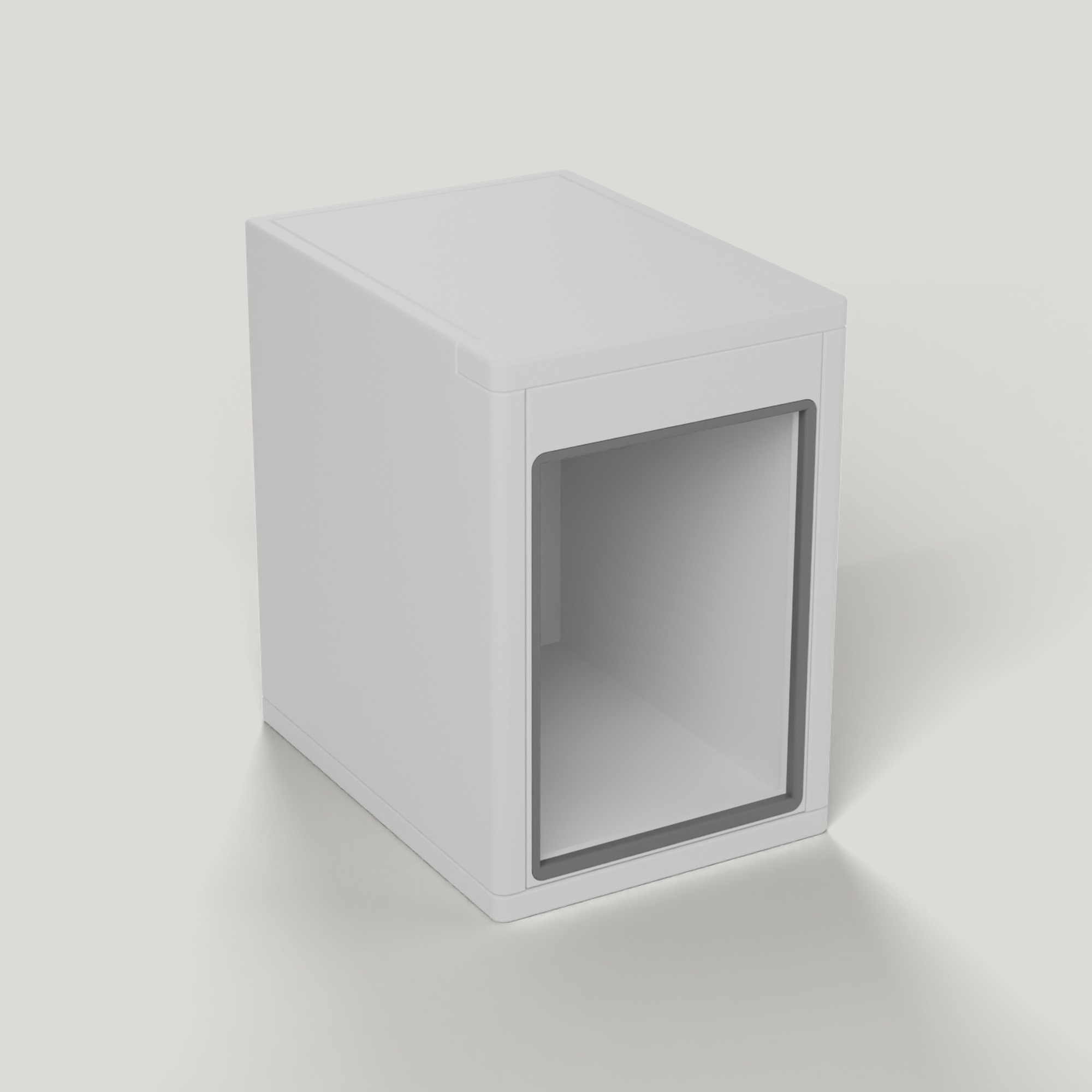 The box with a black face frame